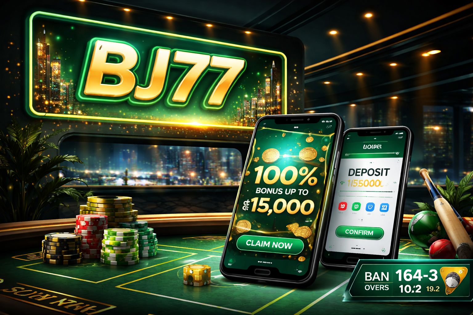 BJ77 বোনাস ড্যাশবোর্ড স্বাগতম পুরস্কার এবং বাংলাদেশ পেমেন্ট থিম সহ
